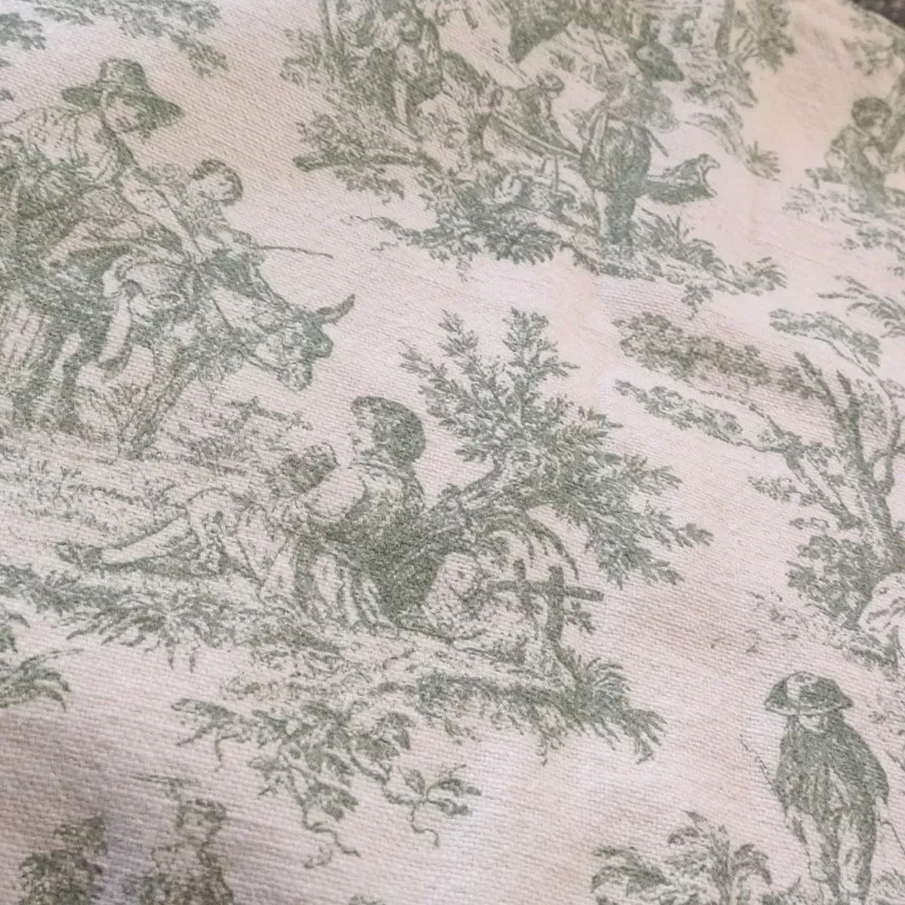 👍 Toile Placemats Set of 2 Green And White. C4
